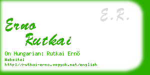 erno rutkai business card