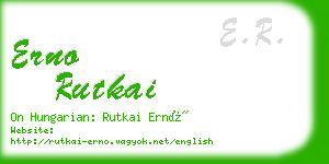 erno rutkai business card